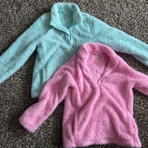 Girl’s Fuzzy Half Zips (two included)- Size 10/12